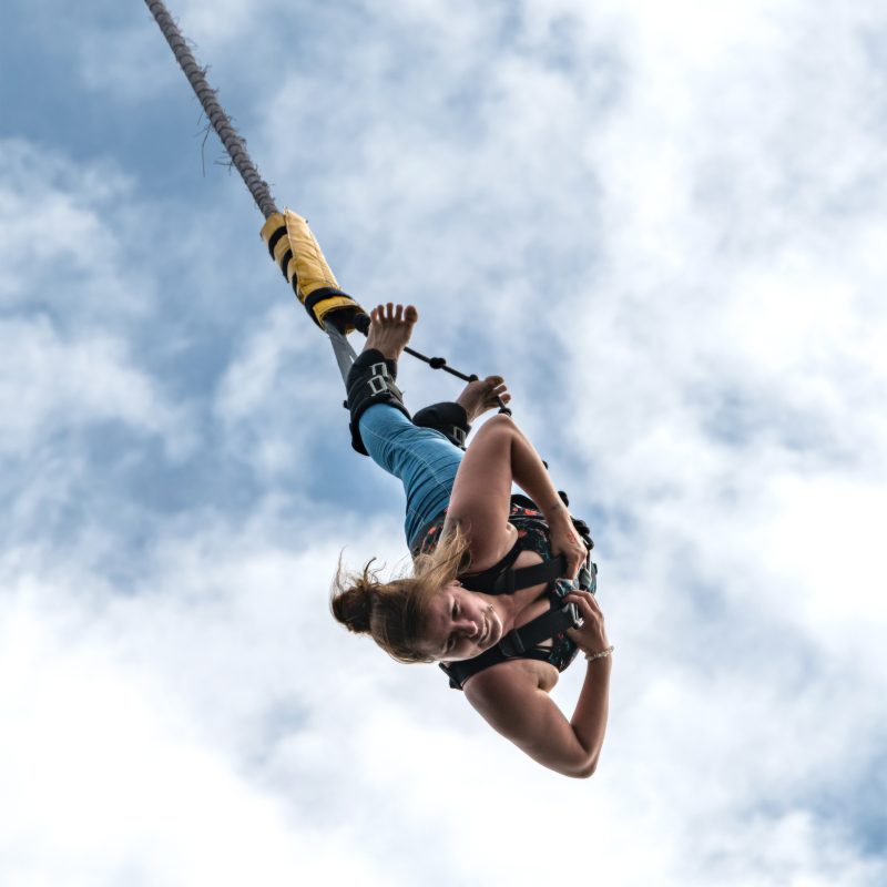 The,hague,,13,august,2021, ,bungy,jumper,jumping,from